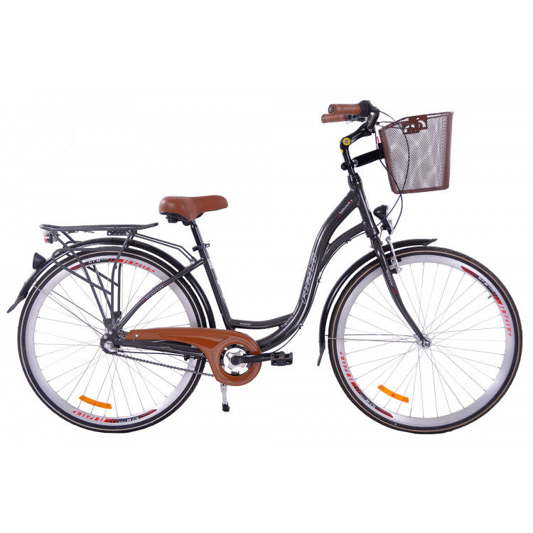 Mestský bicykel 28 Fuzlu California 3S Hliníkový Čierny